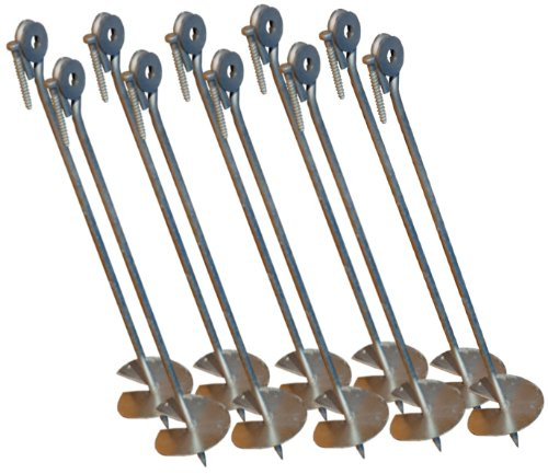 Loggyland Bodenanker eindrehbar für Schaukel etc. 58 cm verzinkt (10er-Set)