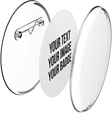 Faire ses badges personnalisés 56mm, avec épingle sans machine (lot de 25) et avec papier à imprimer