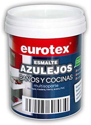 Pintura mate para azulejos de baños y cocinas multisoporte Eurotex - 750 ml - (Negro mate)