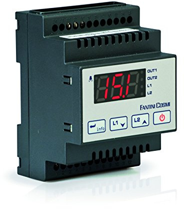 Fantini Cosmi L03BI1A Termostato On/Off, P.I.D. a 1 Uscita, 12 V, Nero