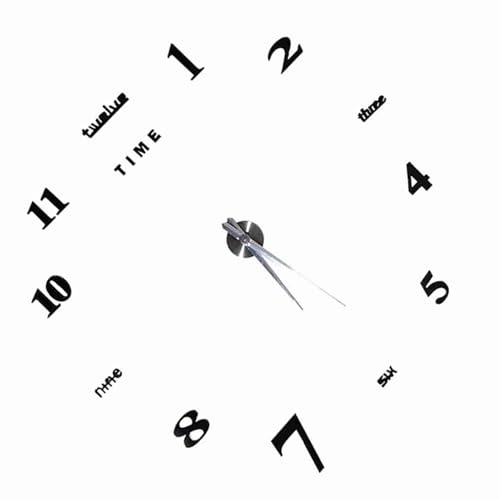 Orologio da parete 3D grande orologio da parete fai da te moderno orologio da parete specchio adesivo da parete senza cornice orologio da parete decorazione per la casa camera da letto soggiorno e