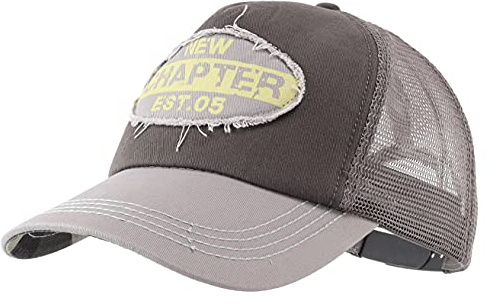 Decentron Mens Vintage Mesh Trucker Hat Outdoor Adjustable Baseball Cap Clean Up Snapback Cap (Grey1)