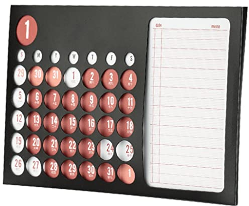 2022 Tischkalender Kreativer netter Schreibtischkalender 2022, faltbarer Multifunktionsschild Kalender-Wandkalender mit 12 Farbpapier, 7,1 x4.7, Home-Dekoration Desktop-Verzierung ( Color : Black )