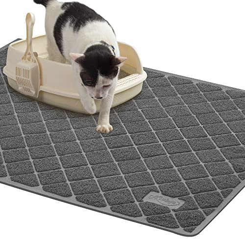 Niubya Premium Cat Litter Mat, Litter Box Mat with Non-slip and Waterproof Backing, Litter Trapping Mat Soft on Kitty Paws and Easy to Clean, Cat Mat Traps Litter from Box