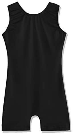 EQSJIU Gymnastics Leotards for Girls with Shorts Pure Solid Color Black Leotards for Baby Girls Toddler Tumbling Outfits Child 1t 2t 1-2t