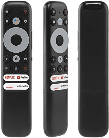 Neue Sprach Fernbedienung RC902N FMR1 Fit für TCL Smart TVs, Ersatz-Fernbedienung für TCL Mini-LED QLED 4K UHD TV S446 S546 R646 Serie Remot Modell, mit 4 Shortcut Buttons