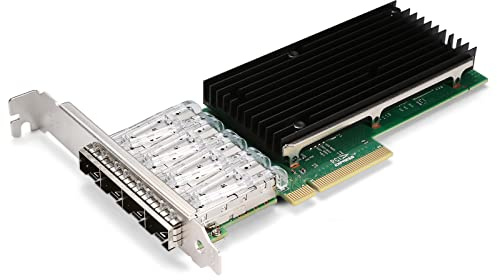 Tarjeta de Red PCI-E Nic de 10 GB, Puertos Quad SFP+, con Controladores Intel X710-BM1 Originales, en comparación con Intel X710-DA4,Compatible con Windows Server/Linux/VMware/ESX