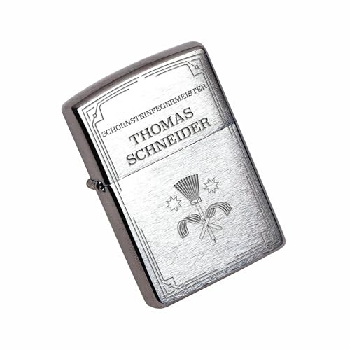 Zippo Feuerzeug für Schornsteinfeger - Geschenke für Schornsteinfeger und Schornsteinfegermeister.  Persönliches Sturmfeuerzeug als Schornsteinfeger Zubehör (Schornsteinfeger)
