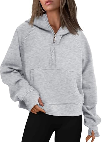 Timuspo Hoodie Damen Sweatjacke Kapuzenjacke mit Fleecet-Innenfutter Basic Zip Up Hoodie Pullover Winter Damen-Oberteile
