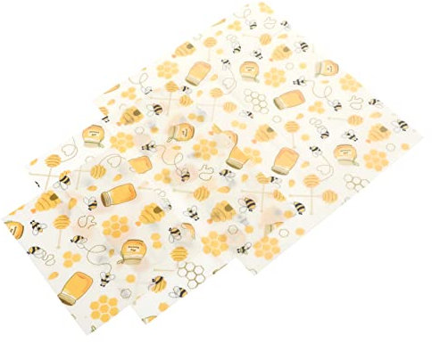 UPKOCH 3pcs Beeswax Plastic Wrap Reusable Food Wraps Packing Cloth Washable Packaging Cloths for Kitchen Food Storage