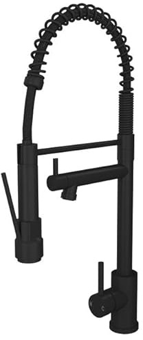Liquida GR264MB Black Kitchen Mixer Tap with Swivel Spout and Directional Spray
