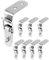 QWORK® 8 Pièces Fermoir a Levier de 72 mm en Acier Galvanisé, Verrou tension de fixation d'angle pour fermeture de coffre et fermeture de paroi latérale de sentier
