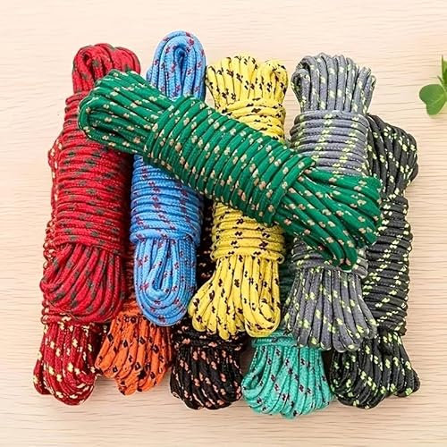32ft Household Nylon Rope Indoor Outdoor Washing Line Clothes Quilt For Drying Cord Sunshade Net Tarpaulin Rainproof Camping Survival Cloth Fixed Rope, Length 10m