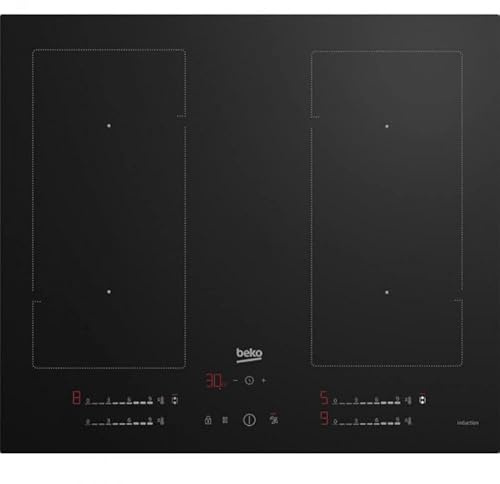 Beko HII 64720 UF2T plaque Noir Intégré 59 cm Céramique 4 Cuisinière(s) (Reconditionné)