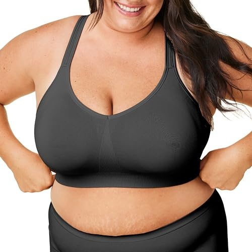Bravado Designs Sustainable Everyday Bra Smoothing Seamless Wirefree Sculpt Bra | B to J Cups, Black, S