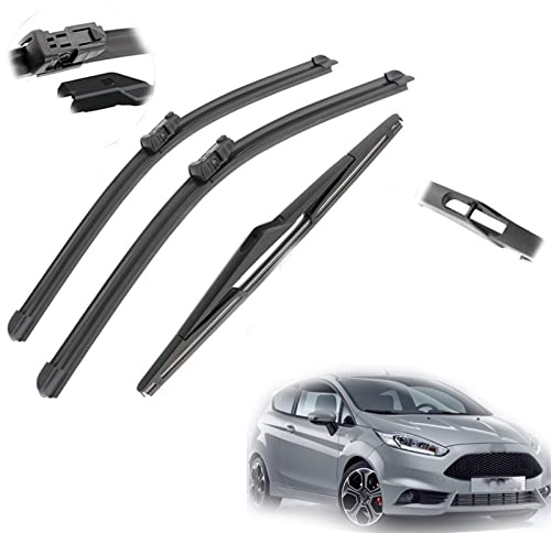 Wischerteile Für Ford Für Fiesta MK6 2008 2009 2010 2011 2012 2013 2014 2015 2016 Auto Vorne Hinten Scheibenwischerblätter Bürstenschneider Zubehör 26+15+12