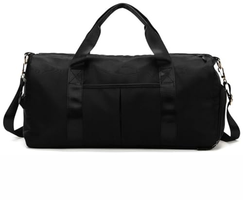 YYKSYDPT Borsa da Palestra, Borsone Sportivo con Borsa di Separazione Bagnato e Asciutto Scomparto per Scarpe, Borse da Viaggio per il Fine Settimana Borsa da Cabina per Donna Uo (Nero)