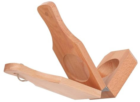 Alipis Manuelle Kartoffelpresse Aus Holz Für Tostones Kochbananenbecher Und Tortillas Inklusive Zerkleinerungswerkzeug Für Einfache Herstellung