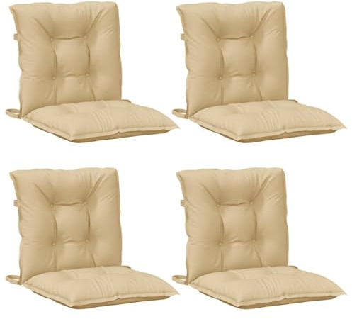 vidaXL Niedriglehner-Auflagen 4 STK. Melange Beige 100x50x7 cm Stoff