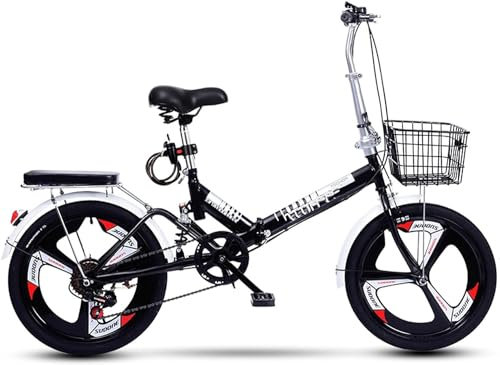 QXIWAOE Klapprad, Kleines Fahrrad mit Scheibenbremsen und Schaltfunktion, für Bergstraßen und Regen- und Schneestraßen, Legierung, Aluminium-Klapprad 20 Zoll