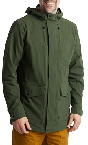 Rohan Men's Valley Lightweight Jacket, Water Repellent Stretchy Jacket With Roll Away Hood - Conifer Green, Medium