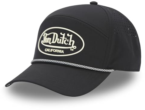 Von Dutch Kappe für Damen und Herren, Kordel, 6 Panels, verstellbar durch Klettverschluss