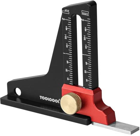 TOOLCOOL Height Gauge Depth Gauge Woodworking Tool Setting Gauge Setup Blocks for Table Saw Router Table Drill Press Bandsaw - Imperial