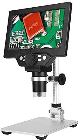 7 -Zoll -Elektronenmikroskop mit HD -LCD -Monitor, Lupe -Tool für Industrielle Inspektion Elektronisches Zubehör Inspektion (EU-Stecker)