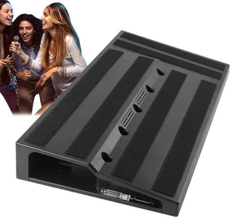 Bass-Pedalboard, Pedal Board mit integriertem Netzteil Starke tragende | Wear-resistente Basszubehör Pedal Rack für die Aufnahme der Leistungsproben