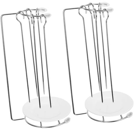UPKOCH 2 Ensembles Support Suspendu pour Brochettes Barbecue Acier Inoxydable avec Piques Acier Rack Pratique Et Facile à Nettoyer pour Cuisson Extérieure