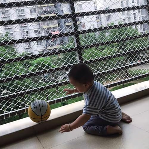 MLYAYE sicherheitsnetz Treppen-Balkon-Schutznetz für Kinder/Kinder/Haustiere, Nylon-Baustellenzaun-Seilnetz für Spielgeräte, Fußballtraining, 3cm Enge Maschen(1x5m)