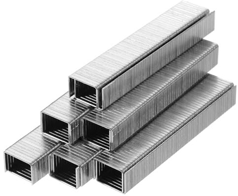 Hemobllo Grapas Neumáticas para Carpintería de Alta Resistencia 1000 Piezas U-shaped Metálicas Compatibles Grapadoras Eléctricas Uso Profesional y Personal