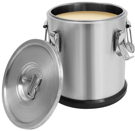 Glühweinkocher, Isolierdose, 28x32cm Heißwasserspender 2.64-Gallonen-Isolierdose, Fass mit verdicktem Boden zur Isolierung von Kälte und Wärme mit Deckel für Partys, Kantinen, Schulen