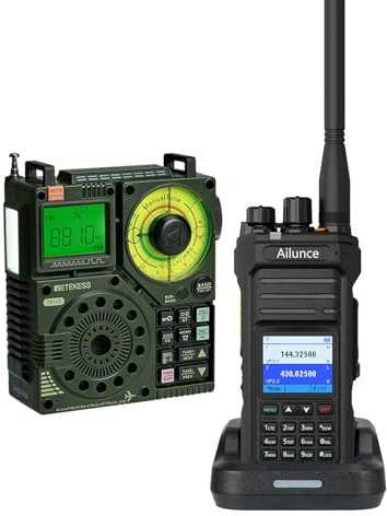 Retevis Ailunce HA1UV Ham Radio,IP67 Waterproof Walkie Talkie, Dual Band, CTCSS/DCS, DTMF, FM, VOX, Retekess TR112 Shortwave Radio,FM VHF SW AIR Band Portable Pocket