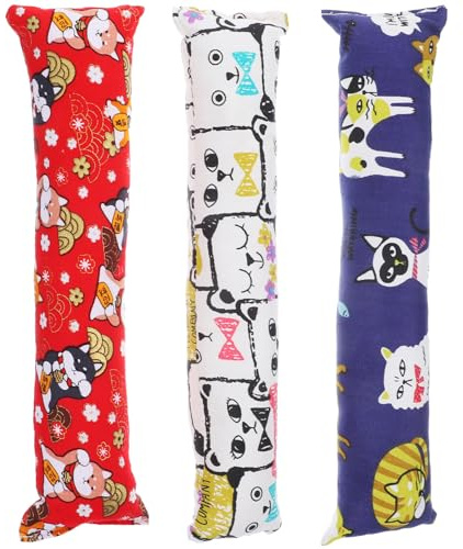 VICASKY 3 pièces Jouets pour Chat Intérieur Coussin Herbe à Chat Rempli pour Molaires Chatons à Mâcher Stimulant Activité