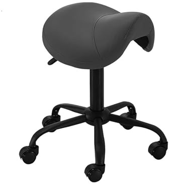 FXLUHAY Silla de Montar con Altura Ajustable, Taburete, Soporte Lumbar, Silla de SPA de Cuero, Silla giratoria con Ruedas for Tienda, hogar y Oficina.