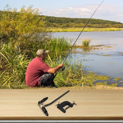 Étau de fixation de mouches avec pince en C, idéal pour attacher des hameçons de différentes tailles pendant la pêche (1 outil A)