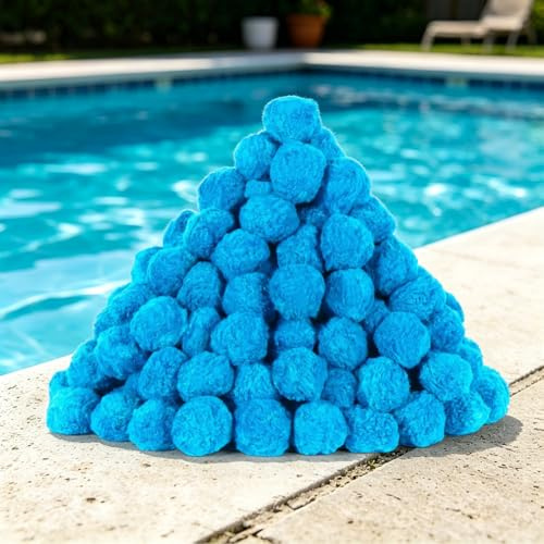 Tutamaz Filterbollar för sandfiltersystem 1 000 g filterbollar, pool, återanvändbara filterbollar med tvättbar, extra hållbara filterbollar, för akvarium och pooltillbehör, poolfilter