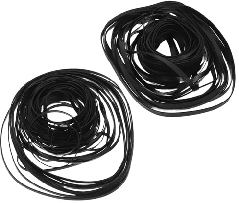 Holibanna Courroies Platine Cassette pour Réparation et Maintenance Lot de 100 en Caoutchouc Noir, Plates 2mm et 3mm des Magnétophones à Cassettes