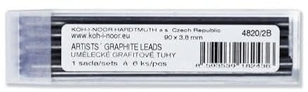 Koh-i-noor Artists` Bleistift Graphit 2B, 90 mm x 3,8 mm