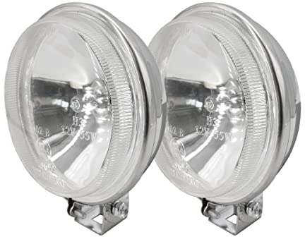 Simoni Racing Universelle Zusatzscheinwerfer 115mm - Halogen H3 - Chrom - Satz à 2 Stück