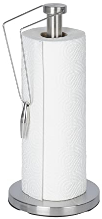 Wenko Portarrollos de Papel de Cocina Preston Acero INOX, Acero Inoxidable, 15 x 33 x 15 cm, Plata Mate