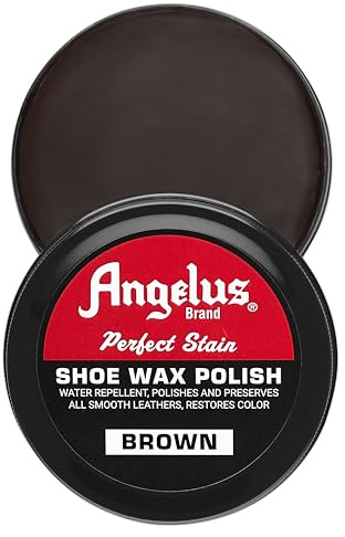 Angelus Brand Perfect Stain Shoe Wax Polish, 3 fl.oz, Brown