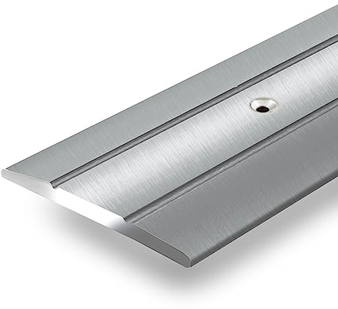 Aluminium Firm Transition Profile | C Shape | Perforated Sheet Cover for Screwing In | Width: 36 mm | Lengths, silver