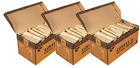 Logpile Kiln Dried Kindling Wood for Log Burners (3 Boxes) | Quick & Easy Fire Lighting, Smokeless, For Wood burners, Fireplaces, Stoves, Pizza Ovens, Sustainably Sourced Natural Wood