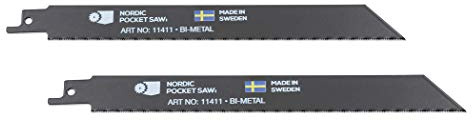 Nordic Pocket Saw - Metallsägeblatt 20 cm – Nachfüllpackung für Handsäge – 8 Zähne pro cm Klinge – einfaches Schneiden von Kunststoff, Metall, PVC-Rohren – hergestellt in Schweden