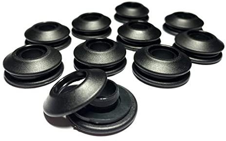 AWAPRO Ösen Set - 25 Stück schwarz für Planen rostfrei 28x28x12 mm Kunststoffösen für Abdeckplane Poolplane