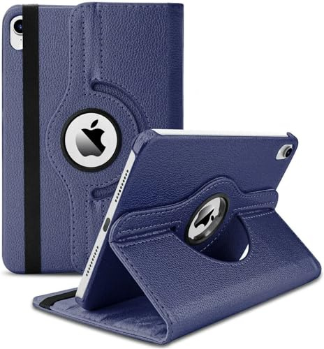 World Biz Funda giratoria para iPad Air de 10.9 pulgadas de 5ª y 4ª generación (2022/2020), rotación de 360°, a prueba de golpes, funda de piel sintética con función de encendido y apagado automático