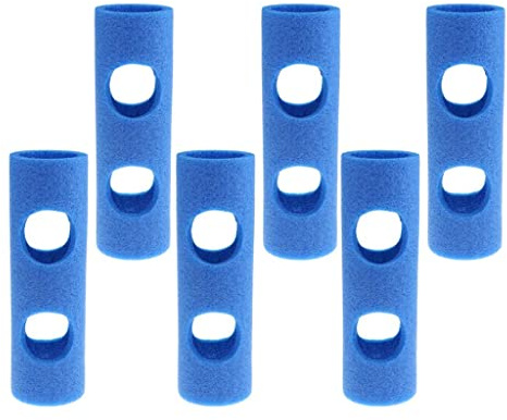 sharprepublic 6 Stück Verbindungsstück für Schwimmnudeln mit 2 Löcher, Blau Schwimmnudel Poolnudel Verbinder Connector Aids, Nudelloch Stecker