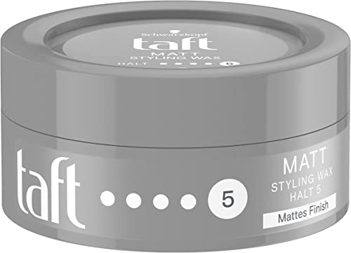 Taft Matt Styling Wax mit Haltegrad 5 (75 ml), Haarwachs für langanhaltende Haarstyles mit mattem Finish mit bis zu 24 h Power-Halt, schenkt den gestylten Haaren Struktur